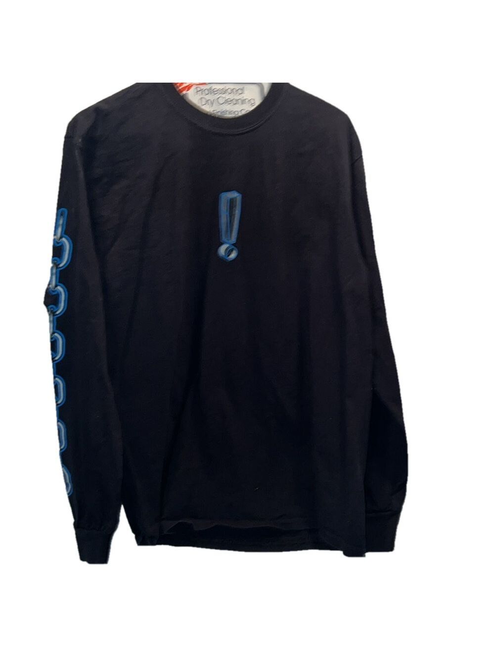 TRIPPK REDD LONG-SLEEVE TEE SHIRT, SZ M, PTP 22", LENGTH 26", Black with Design - Picture 2 of 7